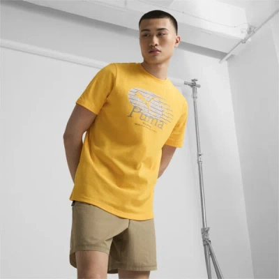Puma Nyc Sponsor Men's T-shirt In Tangerine