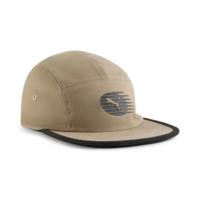 Puma Nyc Long Run Twill Camp Cap In Medium Beige