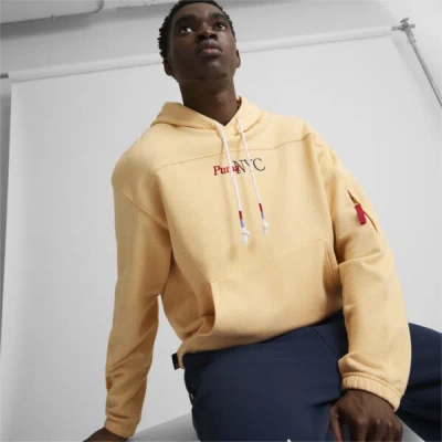 Puma Nyc Running Laps Men's Hoodie In Chamomile Heather
