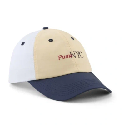 Puma Nyc Running Laps Women's Cap In Cream/blue