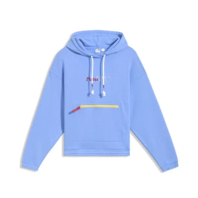 Puma Nyc Running Laps Women's Hoodie In Blue Skies