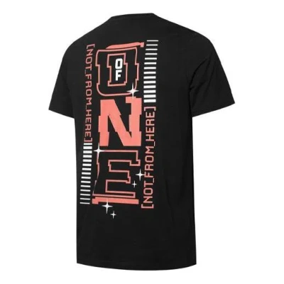 Puma One Of One Alphabet Printing Sports Round Neck Short Sleeve Couple Style Black