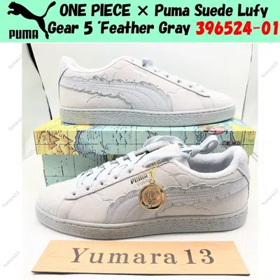 Pre-owned Puma One Piece ×  Suede Lufy Gear 5 "feather Gray 396524-01 Us Men's 4-14