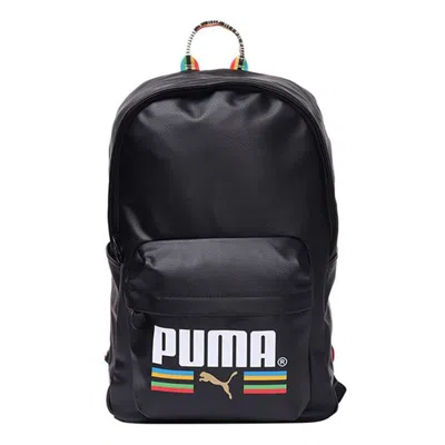 Puma Originals Pu Tailored For Sport Backpack 'black White Yellow' In Multi