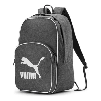 Puma Originals Retro Woven Backpack 'grey White' In Gray