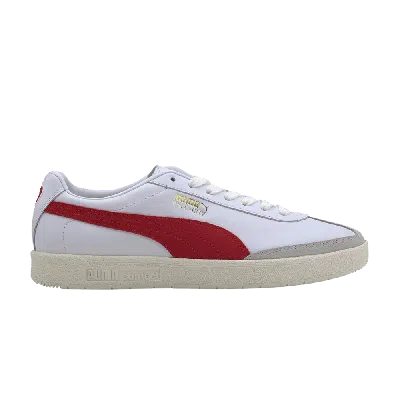 Pre-owned Puma Oslo-city Premium 'white High Risk Red'