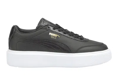 Pre-owned Puma Oslo Maja (women's) Sneakers In Black/team Gold