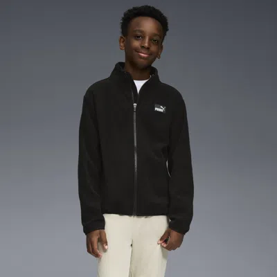 Puma Outerwear Big Kids' Microfleece Jacket In Brown