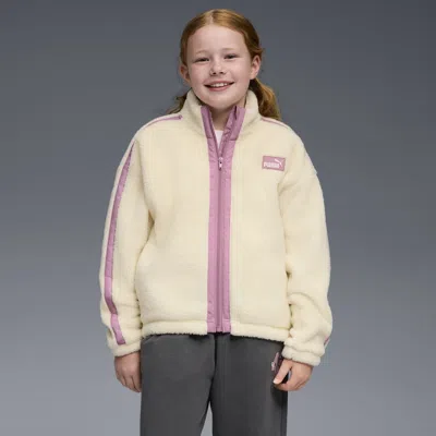 Puma Outerwear Big Kids' Sherpa Jacket In Neutral