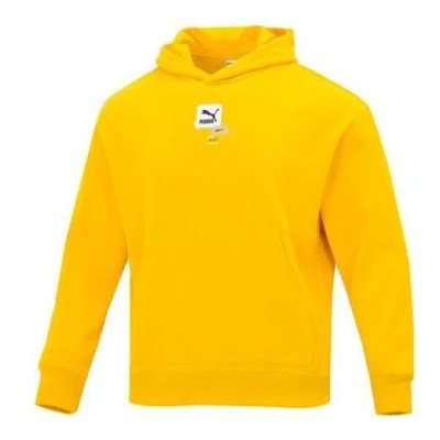 Puma Oversize Trend Graphic Logo Hoodie 'yellow'
