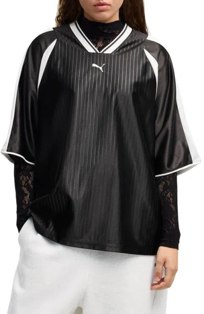 Puma Oversized Football Jersey In Black