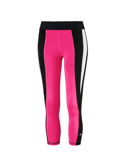 Puma Own It 3/4 Tight Colour-block Leggings In Black