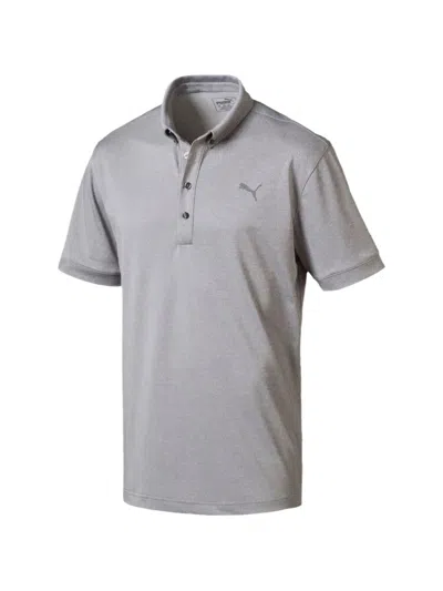 Puma Oxford Heather Polo Shirt In Gray