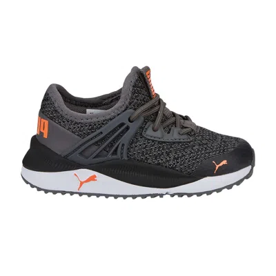 Pre-owned Puma Pacer Future Double-knit Infant 'castlerock Nasturtium' | Black | Infant Size 5