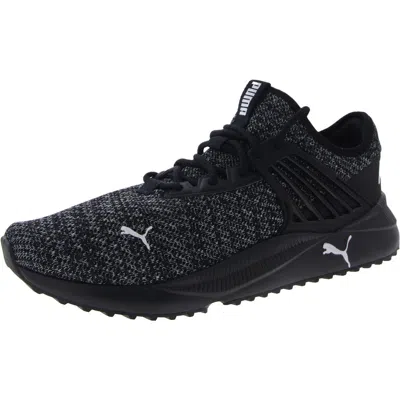 Puma Pacer Future Doubleknit Mens Fitness Workout Running Shoes In Black