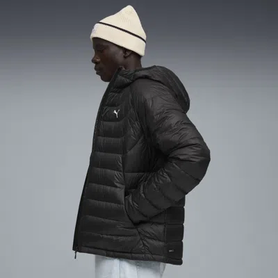 Puma Packlite Hooded Down Jacket Men In Black