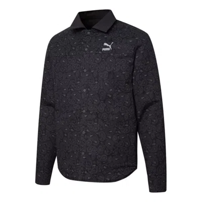 Puma Paisley Woven Reversible Shacke Shirt 'black'