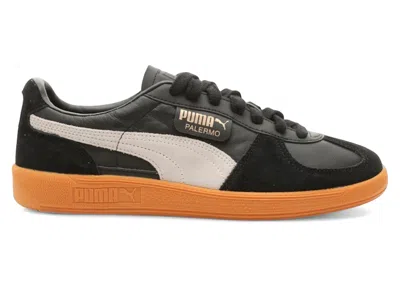 Pre-owned Puma Palermo Black Feather Grey (women's) Sneakers In  Black/feather Gray/gum