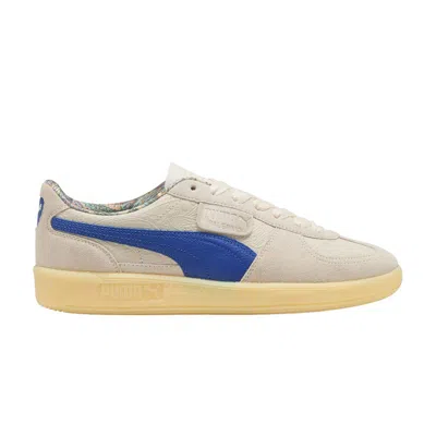 Pre-owned Puma Palermo Bomber 'alpine Snow Vivid Blue' | Cream | Men's Size 8 In White