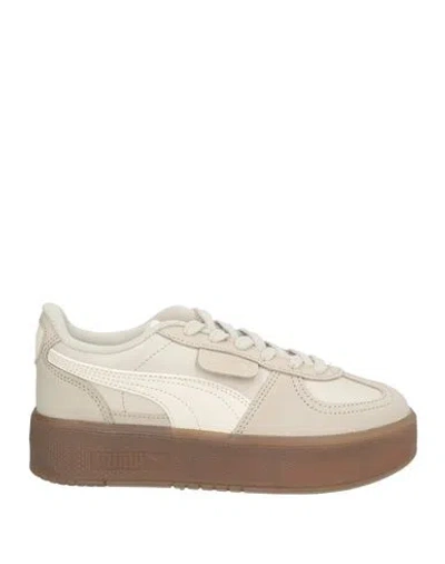 Puma Palermo Elevata Prm Wns Woman Sneakers Light Grey Size 6.5 Cowhide In Animal Print