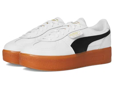 Puma Palermo Elevata Platform Sneakers In White Gum