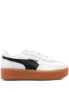 Puma Palermo Elevata Platform Sneakers In 白色