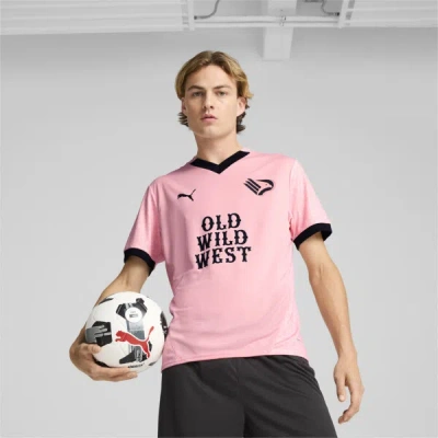 Puma Palermo F.c. 24/25 Home Replica Men's Soccer Jersey In Team Light Pink- Black