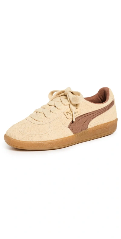 PUMA PALERMO HAIRY UNISEX SNEAKERS CHAMOMILE-BROWN MUSHROOM