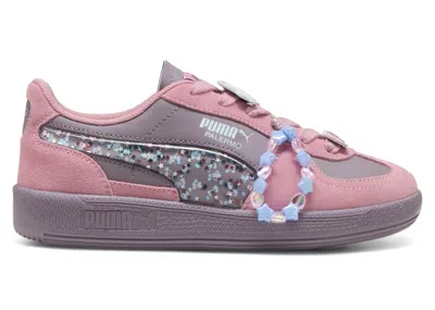 Pre-owned Puma Palermo Hello Kitty And Friends Sneakers In Plum Jam/poised Pink