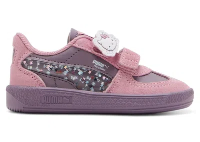 Pre-owned Puma Palermo Hello Kitty And Friends Sneakers In Plum Jam/poised Pink