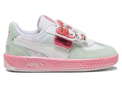 Pre-owned Puma Palermo Hello Kitty And Friends Sneakers In  White/magic Rose