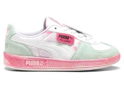 Pre-owned Puma Palermo Hello Kitty And Friends Sneakers In  White/magic Rose