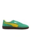 Puma Mens Palermo Trainers In Green Fabric