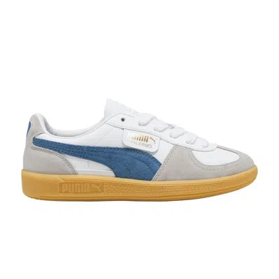 Pre-owned Puma Palermo Leather Big Kid 'white Blue Horizon Gum' | Kid's Size 5