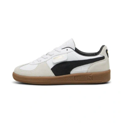 Puma Palermo Leather Big Kids' Sneakers In White-vapor Gray-gum