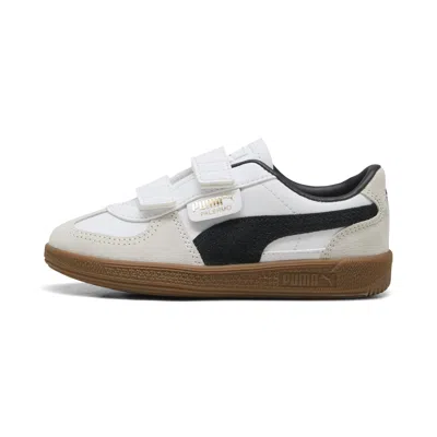 Puma Palermo Leather Hook-and-loop Sneakers Kids In White