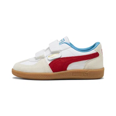 Puma Palermo Leather Hook-and-loop Sneakers Kids In White