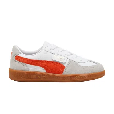 Pre-owned Puma Palermo Leather Little Kid 'white Redmazing Gum' | Kid's Size 1.5