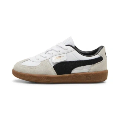 Puma Palermo Leather Little Kids' Sneakers In White-vapor Gray-gum
