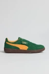 Puma Palermo Leather Low Top Sneaker In Green, Women's At Urban Outfitters In Archive Green