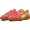 Puma Palermo Leather Sneaker In Salmon-lime Sheen-gum
