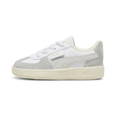 Puma Babies' Palermo Leather Toddlers' Sneakers In White-cool Light Gray-sugared Almond