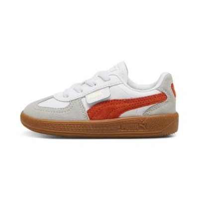Puma Babies' Palermo Leather Toddlers' Sneakers In White-redmazing-gum