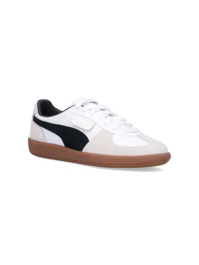 Puma Palermo Lth Sneakers In White Vapor Gray Gum