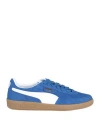 Puma Palermo Man Sneakers Bright Blue Size 9 Cow Leather In Blue
