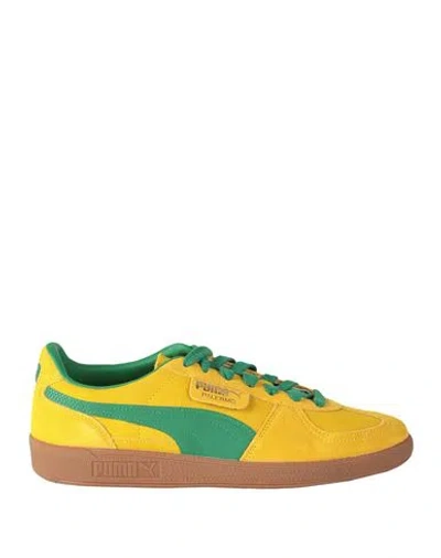 PUMA PUMA PALERMO MAN SNEAKERS YELLOW SIZE 13 COWHIDE