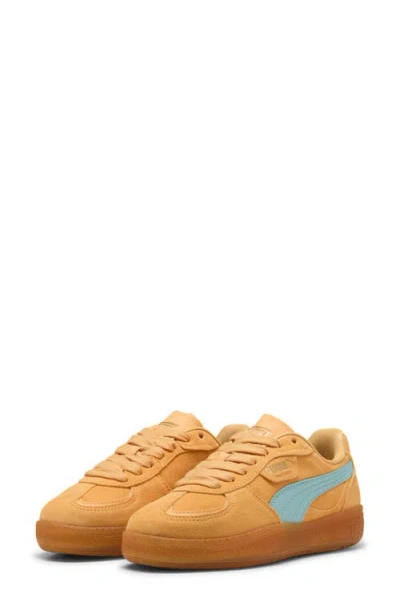 Puma Palermo Moda Xtra Gum Rubber Sneaker In Almost Apricot-safe Lake