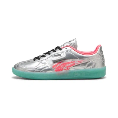 Puma Palermo New Gen Footy Sneakers In Silver-sparkling Green