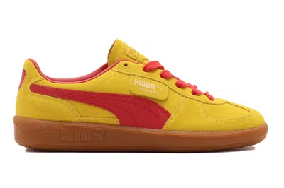 Pre-owned Puma Palermo Pelé Yellow Club Red In Pelé Yellow/club Red
