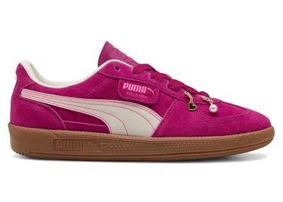 Pre-owned Puma Palermo Pin It Up (women's) Sneakers In Pink/white
